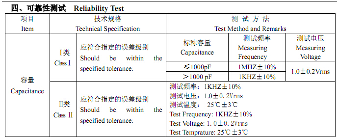 貼片電容的可靠性測試